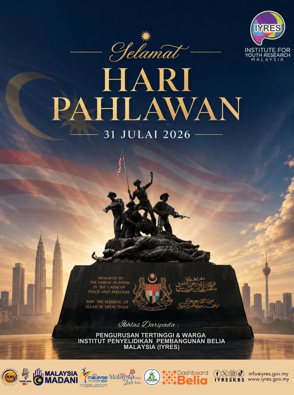 Selamat Hari Pahlawan - 31 Julai 2026